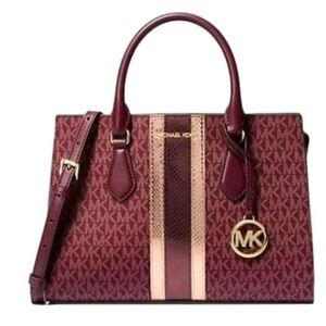 Michael Kors Oxblood Sheila Medium Satchel Bag